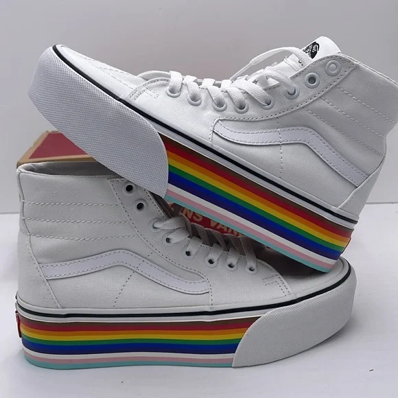 Vans WMNS Sk8-Hi Tapered Pride Rainbow Platform Sneakers 
VN0A7Q5PRNC - Picture 15 of 16